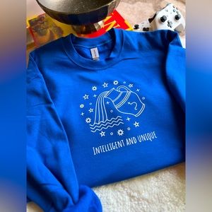 Aquarius sweatshirt _Zodiac sign Handmade shirt